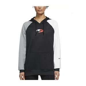 Nike Women Cotton Therma-fit Colorblocked Fleece Hoodie Multi Size XS